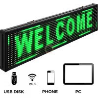 Reklamn� 96x 16 LED panel s pohybliv�m textem, zelen� ��dek WIFI